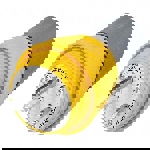 Straight Blade Plug: Industrial, 6-15P, 250VAC, Yellow